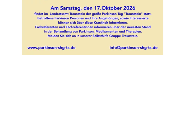 Parkinson Selbsthilfegruppe 17.10.2026