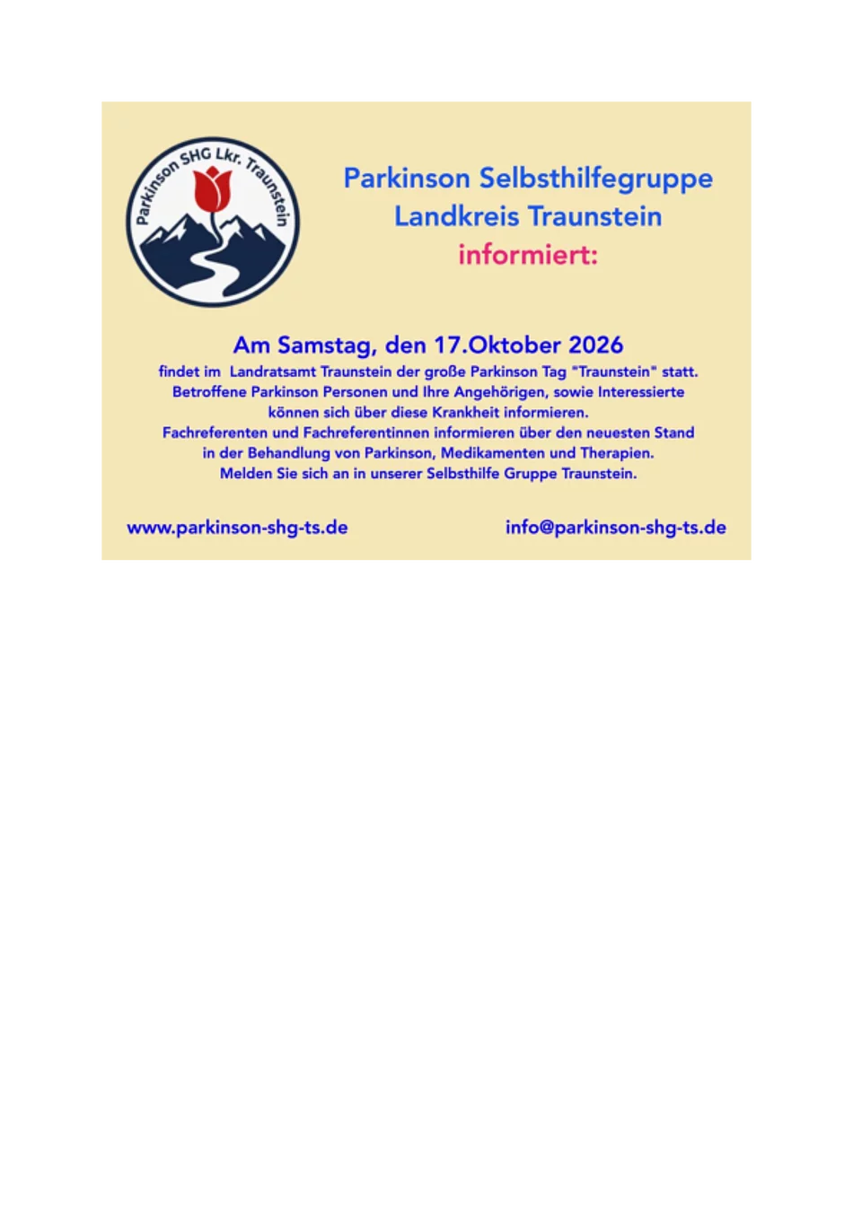 Parkinson Selbsthilfegruppe 17.10.2026